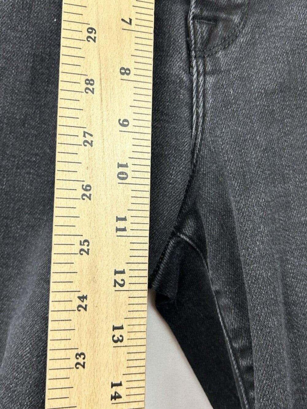 GOOD AMERICAN Good Waist Cropped Palazzo Never Fade Jeans Black Womens Size 4/27 - Picture 7 of 16